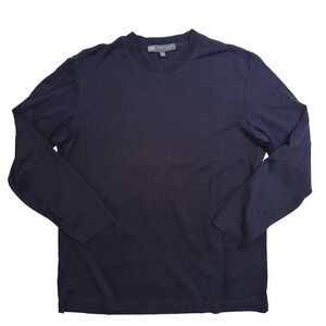 Robert Barakett T-Shirt Mens Large Black Long Sleeve Pima Cotton Crew Neck